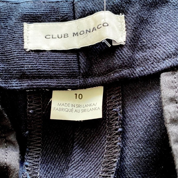Club Monaco Nordstrom black wide leg cotton jeans Cinch belt back NEW S 10
C - Picture 5 of 15